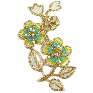 Flor de Cuentas Multicolor con Cuentas de Cristal y Diamantes de Imitación AB