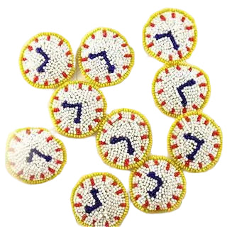10 PACK Clock set of Beaded Clocks 1.5" - Sequinappliques.com