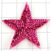 Load image into Gallery viewer, Star Fuchsia Sequin in 2 variants: 3&quot; &amp; 4&quot;