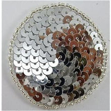 Load image into Gallery viewer, Circles and Dots with Silver Sequins and Beads 1.5&quot;