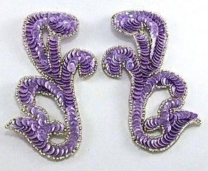 Choice of Color Designer Filigree Motif Sequins and Beads 5.5" x 3.5"