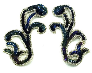 Choice of Color Designer Filigree Motif Sequins and Beads 5.5" x 3.5"