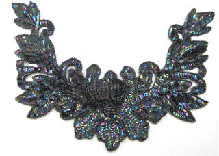 Collarín de flor con motivo de diseñador - Lentejuelas Moonlight Cuentas Moonlight 20,3 cm x 27,9 cm
