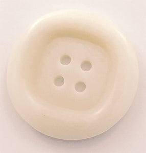 Button with Smooth Creamy Color 1"