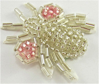 Fly with Pink Beads and Silver Beads 1.5"