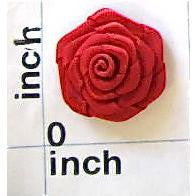 Flor Rosa Satén Roja 7/8"