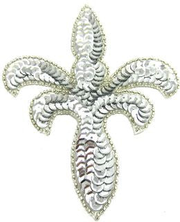 Sequin Silver Motif 5" x 4"