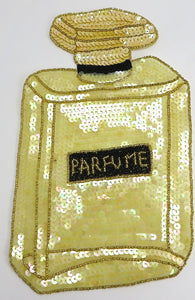 5 PACK Perfume with Yellow Sequins and Beads 11" X 7" - Sequinappliques.com