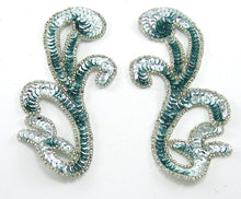 Load image into Gallery viewer, Choice of Color Designer Filigree Motif Sequins and Beads 5.5&quot; x 3.5&quot;