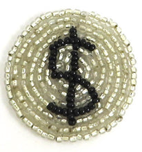 Load image into Gallery viewer, $ Gambling Chip, Silver Beads, Sequins or All Beaded 1.5&quot;