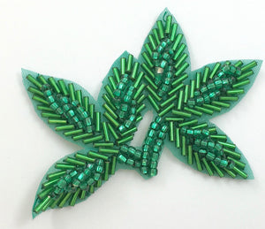 Choice of Color Leaf with Beads 2.25" x 3.25"