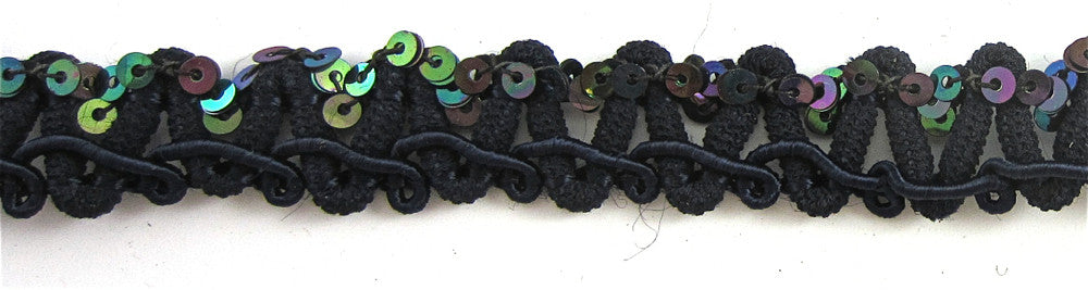 Trim with Navy Thread and Tiny Moonlite Sequins .5"
