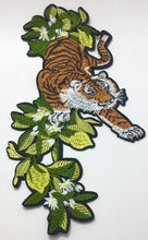 Load image into Gallery viewer, Tiger in Foliage Embroidered Not Iron-On 6&quot; x 11&quot;