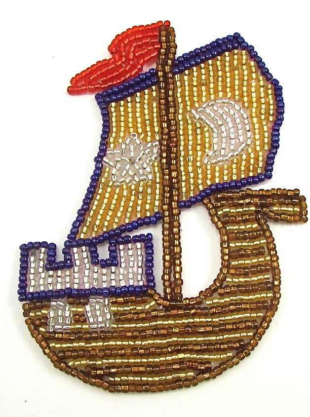 Viking Ship with All Beads 4" x 3"
