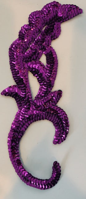 Designer Pairs and Singles with Dark Fuchsia and Fuchsia Sequins 8.5" x 2.5"