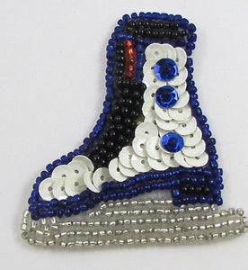 Choice of Type Ice Skates with MultiColored Sequins and Beads 3" x 2.5" in 3 Variants