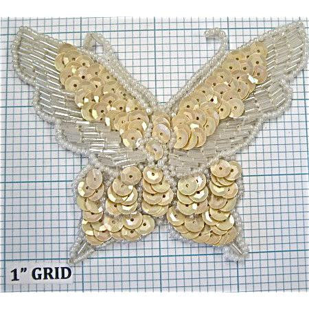 Cream Butterfly 3" x 4"