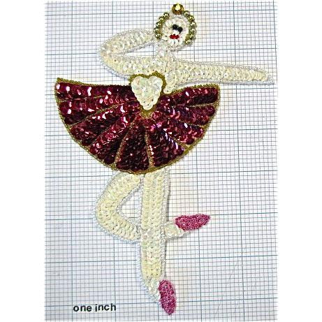 Bailarina con Tutú Fucsia 19.05 cm x 12.7 cm