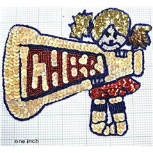 Load image into Gallery viewer, Cheerleader with Horn 5.5&quot; x 6.5&quot;