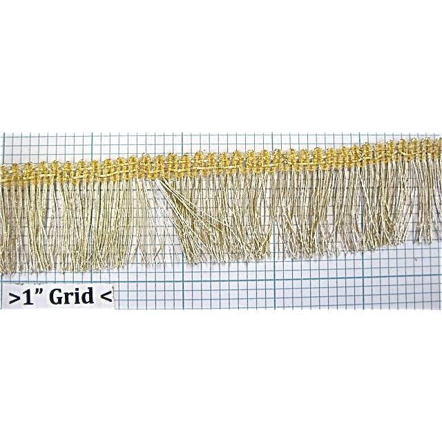 Trim with Bullion Yellow Beige Fringe 1.5"