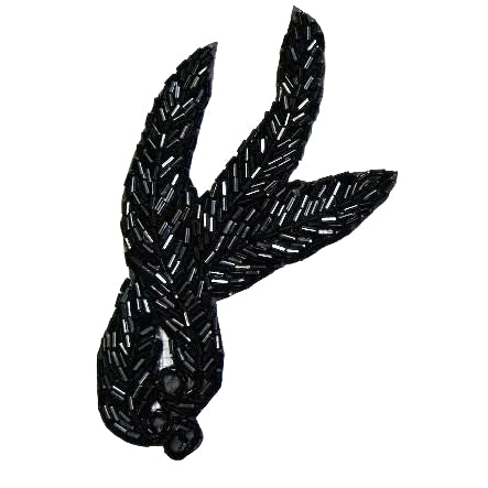 Hoja negra con líneas plateadas entrelazadas 15.24 cm x 7.62 cm