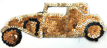 Load image into Gallery viewer, Car Vintage, with Gold Tone Sequins 7&quot; x 2.5&quot;