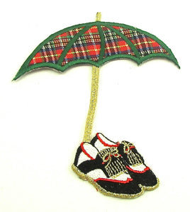 Golf Umbrella and Golf Shoes 4" x 4"