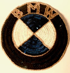 Auto Patch Small Blue and China White Sequins 5"