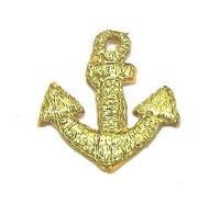 Anchor, Gold metallic embroidered iron-On 1