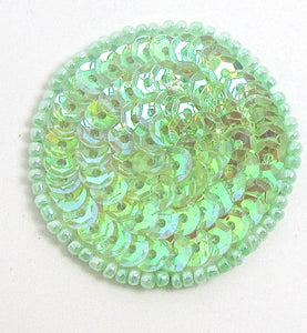 Choice of size Pale Green Dot Sequins and Beads