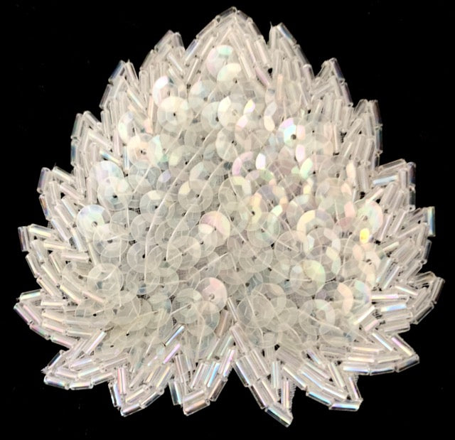 Hoja con bordes en punta, dos variantes, 3" x 3"