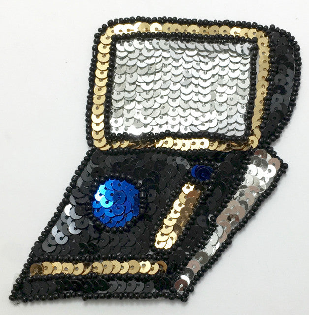 Makeup Compact Case, Sequin Beaded Choice of Color 5" x 2.5"