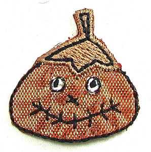 Pumpkin for Halloween Iron-On Embroidered Applique 1"