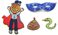 Halloween Assortment Iron-On Embroidered Appliques