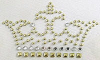 Heat Press Crown with Gold And Silver Crystals 1.5