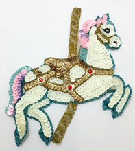 Load image into Gallery viewer, Choice of Size Horse Carousel Merry-go-Round with Sequins and Beads