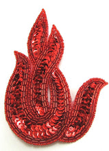 Load image into Gallery viewer, Designer Motif Twist with Red Sequins and Beads 5.25&quot; x 3&quot;
