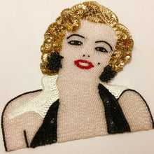 Load image into Gallery viewer, Movie Star Diva Lady with Beads and Sequins 7&quot; x 7&quot;