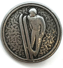 Load image into Gallery viewer, Buttons Sports Silver Metal Plate Skiing and Ice Skating 7/8&quot;