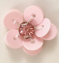 Load image into Gallery viewer, Flower Pink Sequins Pink Rhinestone 1/4&quot;