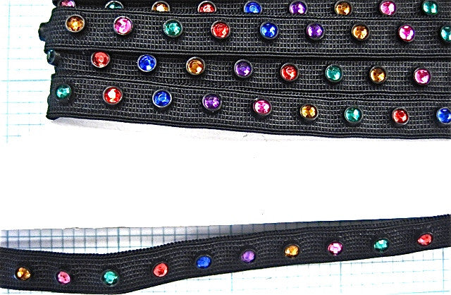 Elástico negro multi-elástico de 1/4"