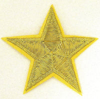 Gold Metallic Embroidered Iron-on Star 2