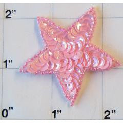 Star with Pink Sequins 2"