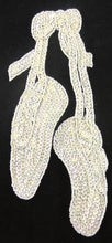 Load image into Gallery viewer, 10 PACK Ballet Slippers with Iridescent Sequins and Beads 9&quot; x 4&quot; - Sequinappliques.com