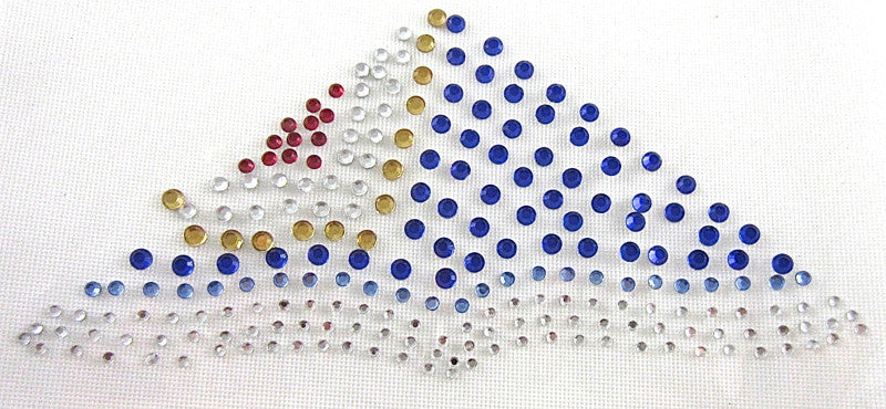 Transfer de Calor Diseñador Motivo Pedrería Termoadhesiva 3" x 6"