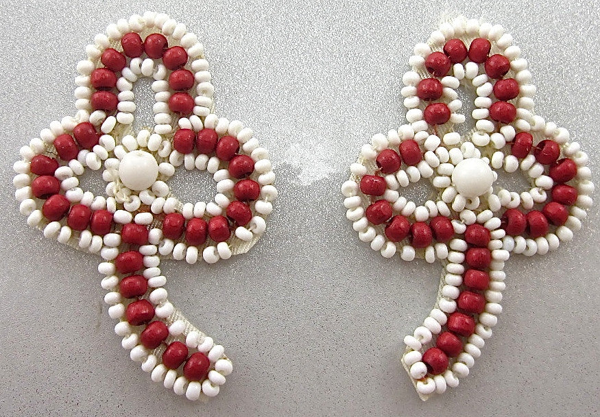 Flower Red and White Beads 2
