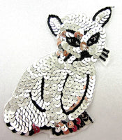 Cat with Silver Sequins and Black Beads 5