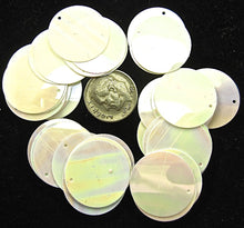 Load image into Gallery viewer, Sequins Pendants, Flat Round, By the Bag, China White 15mm, Hole: 0.8mm