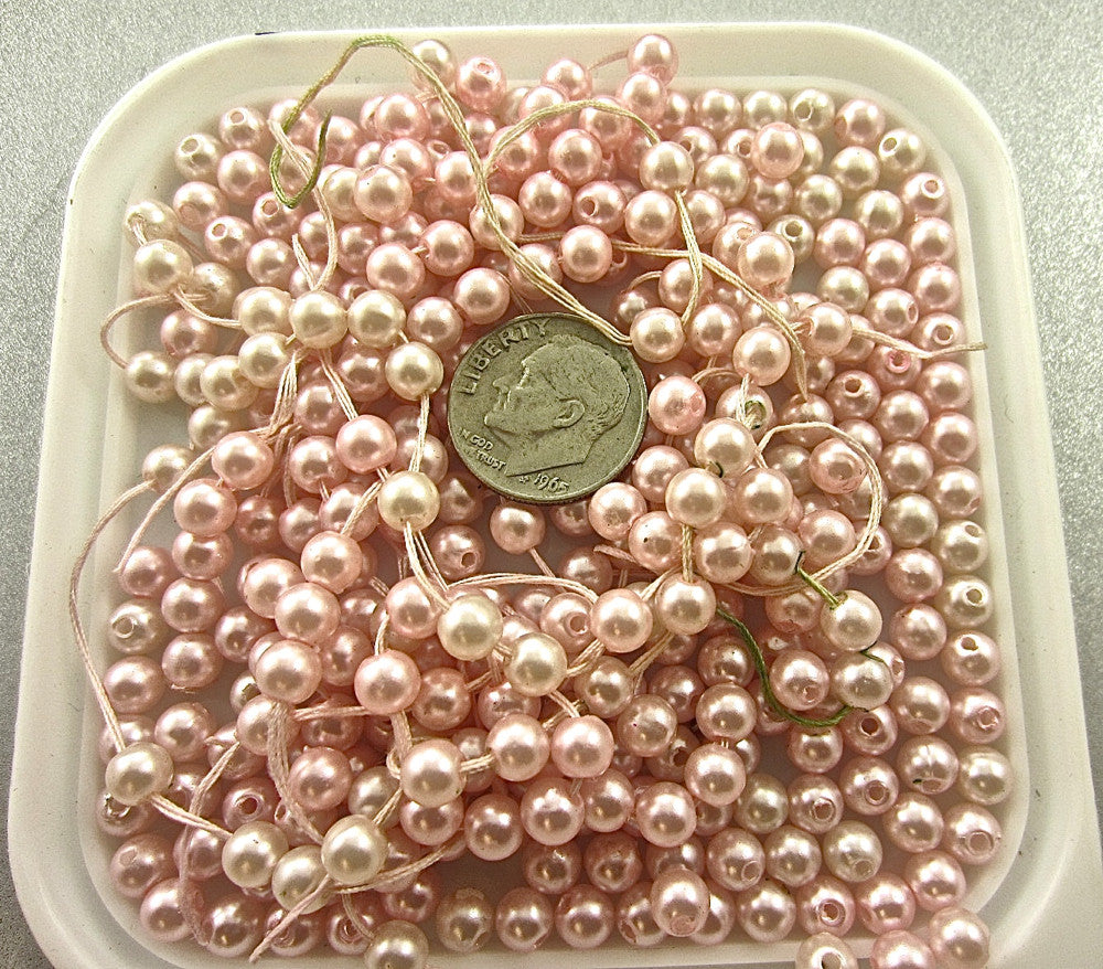 Pink Beads Loose bag about 1oz