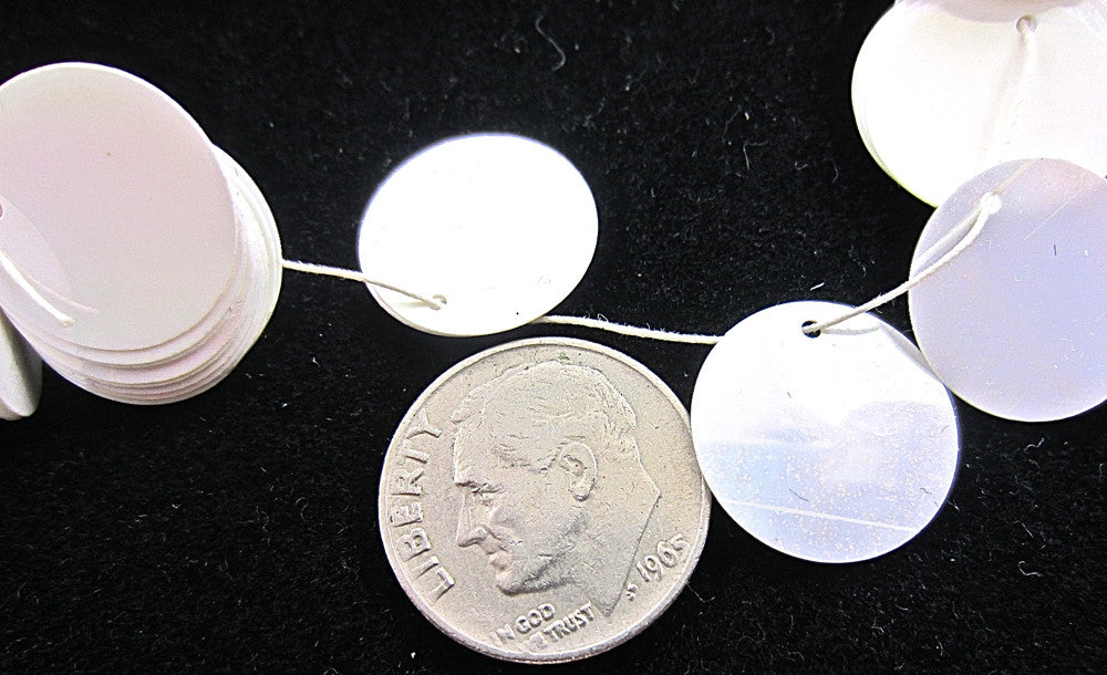 Loose Sequins String of China White Sequin , 6 ounce bag